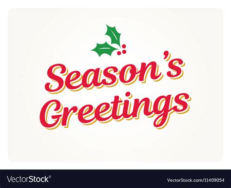 Seasons Greetings Card Royalty Free Vector Image