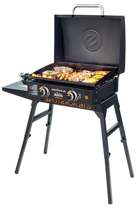 Royal gourmet ga5403b premier 5 bbq propane gas grill with rotisserie kit, sear, infrared rear side burner, patio picnic backyard cabinet style outdoor party. Portable Gas Grill Outdoor BBQ Camping Propane Griddle