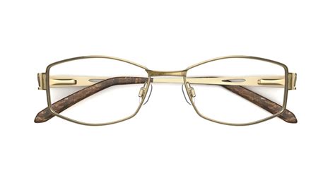 Specsavers Womens Glasses Senegal Gold Geometric Metal Stainless