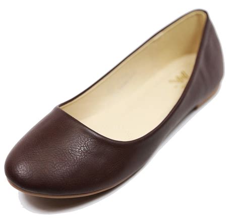 New Women Casual Ballet Flat Shoes Size 6 10 Brown Color Flats