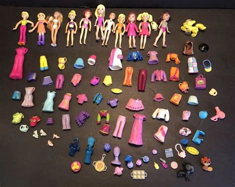 Polly Pocket 90 Piece Lot Dolls Clothes Accessories No Reserve Ebay