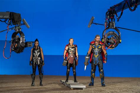 Go Behind The Scenes Of Thor Love And Thunder With These Silly And