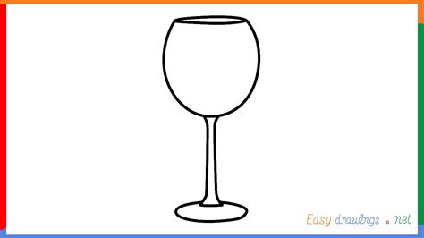 How To Draw A Wine Glass Step By Step For Beginners Youtube