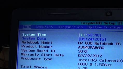 Bios setup utility access keys for popular computer systems. HP 630 Laptop: How to Enter BIOS Setup Utility - YouTube