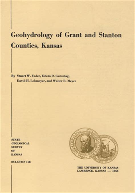 Kgs Geohydrology Of Grant And Stanton Counties Kansas
