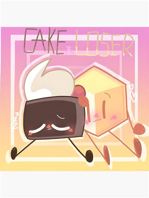 Cake And Loser Bfb Cake Sticker For Sale By Gottliebbode Redbubble