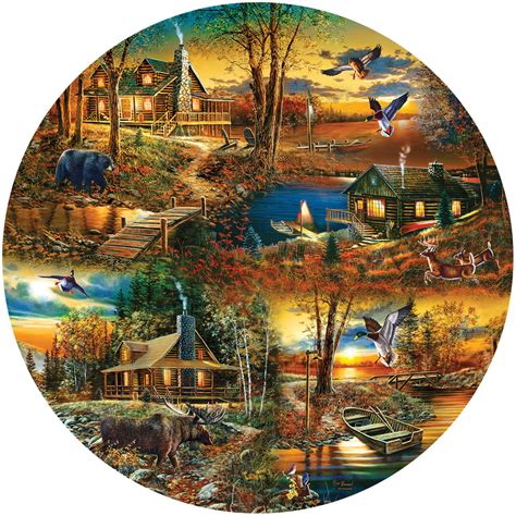 If not, i highly encourage that you do! Cabins in the Woods 1000 Piece Round Jigsaw Puzzle | Spilsbury