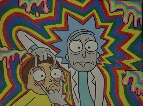 Trippy Rick And Morty Canvas Painting Ebay