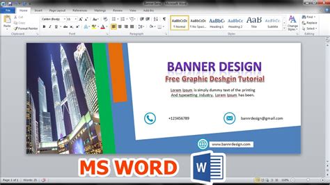 How To Create Posters And Banners Using Microsoft Word 2010 Youtube