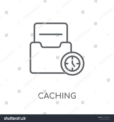 Caching Linear Icon Modern Outline Caching Stock Vector Royalty Free