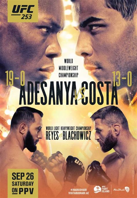 Anytime you entered his force field, he would punish you with accurate strikes and then slide away. UFC 253 poster released for double championship header ...