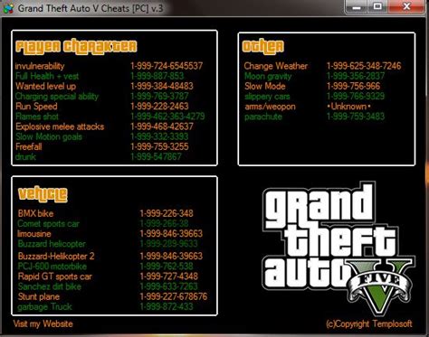 Gta 5 Grand Theft Auto V Cheat Table Pc V3 Mod