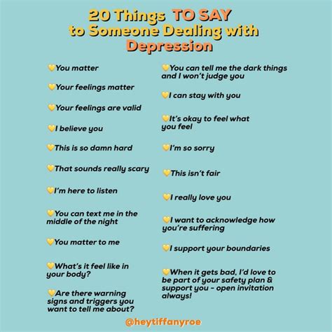 20 Things To Say Someone Dealing With Depression Tiffany Roe