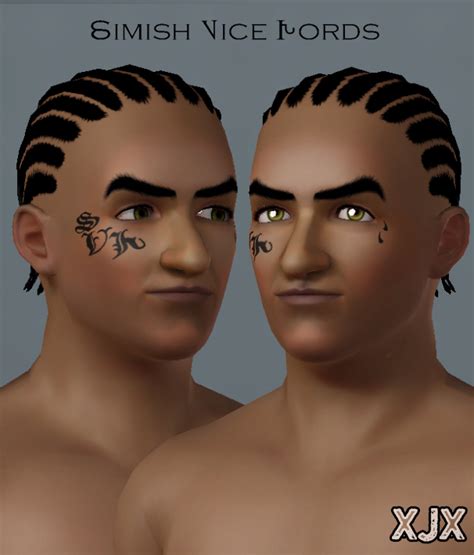 Mod The Sims Simish Vice Lords Project Gangink Prisontattoos