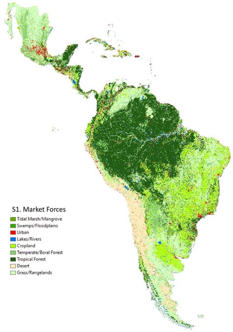 Land Cover Map Of Latin America And The Caribbean In 2050 Under The Mf