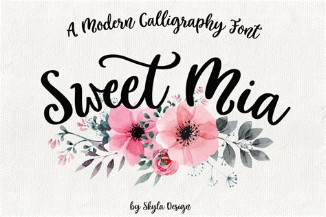 Шрифт hello dina script cyrillic. Modern calligraphy font, Sweet Mia By SkylaDesign | TheHungryJPEG.com