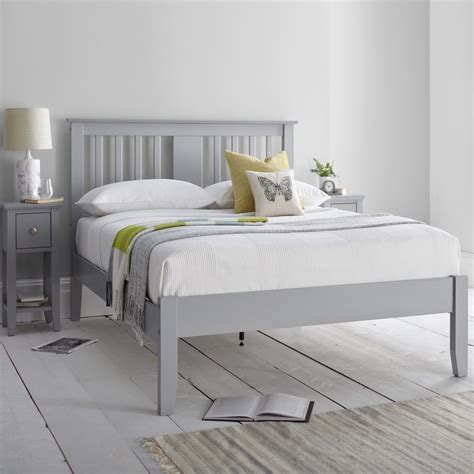 Malmo Grey Wooden Double4ft6 Bed Frame Etsy Uk Grey Wooden Bed