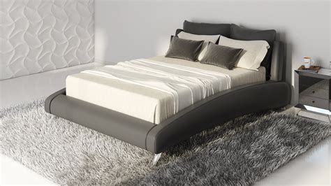 Cadillac Black Leather Platform Bed By Zuri Furniture Zuri Furniture