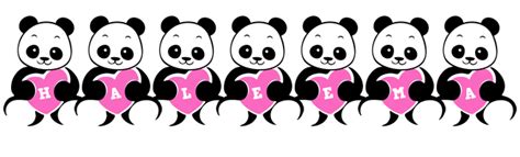 Haleema Logo Name Logo Generator Popstar Love Panda Cartoon