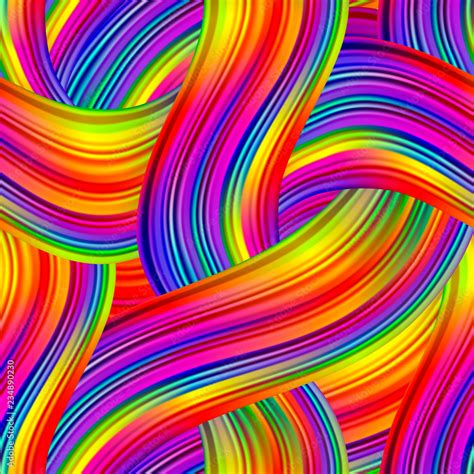 Seamless Pattern Design And Vivid Color Abstract Background Vector Texture Colorful Lines And