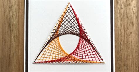 Sharp Notes String Art With Stitched Triangles