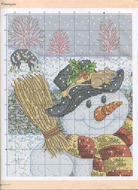 Cross stitch snowman patterns free. SNOWMAN cross stitch pattern. Gallery.ru / Фото #6 - ФР_12 ...
