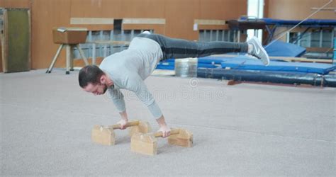 Gymnast Performing Planche Push Up Stock Video Video Of Lifestyle