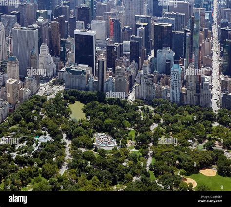 Aerial Photograph Central Park Toward Midtown Manhattan New York City
