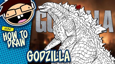 Draw a triangle, add a few arches, finish with a face. How to Draw GODZILLA (Godzilla 2014 Movie) | Narrated ...