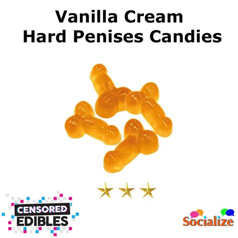 vanilla cream hard penises candies censored edibles