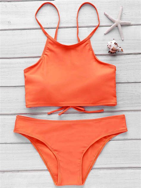Orange Cami Bikini Set In Orange Zaful 2023