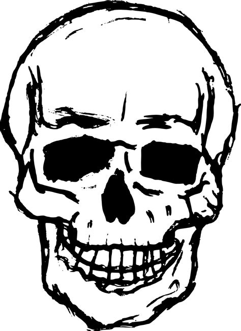 Cartoon hand drawn black and white skull illustration. 8 Skull Drawing Vector (SVG, PNG Transparent) | OnlyGFX.com