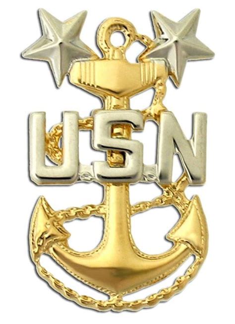 Navy Collar Device Master Chief Petty Officer E9 Gold Plated Master