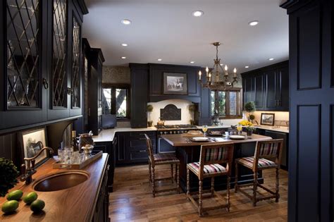 Elegant Black Kitchen Design Kitchen Cabinets Rockville Center Ny