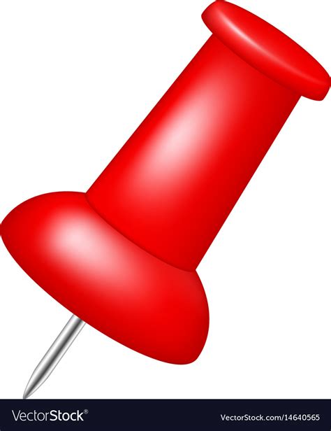 Push Pin In Red Design Royalty Free Vector Image