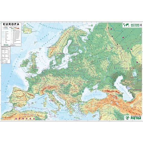 Europa Fizyczna Konturowa Mapa Cienna Dwustronna Mapy Hot Sex Picture