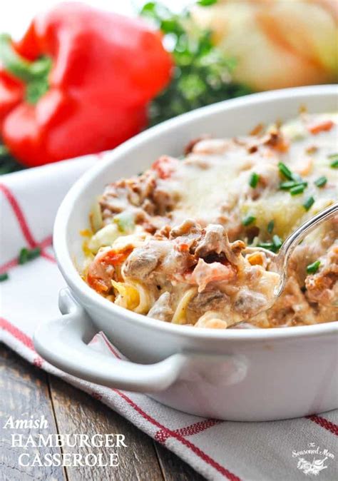 Condensed, ready to eat, slow kettle®, soup on the go Quick and Easy Amish Hamburger Casserole - The Seasoned Mom