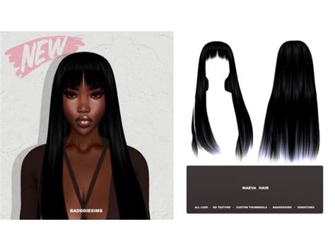 Maeva Hair By Badddiesims The Sims 4 Download Long