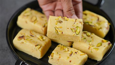 Delicious Milk Barfi Recipe Diwali Special Easy Milk Sweets Recipe