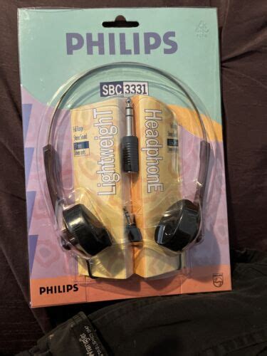 Vintage Philips Lightweight Headphones Sbc 3331 New In Box Ebay