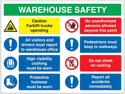Caution Forklifts Warehouse Safety Signs Fast Delivery Seton
