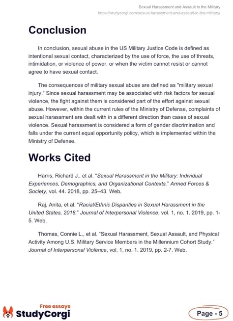 Sexual Harassment And Assault In The Military Free Essay Example