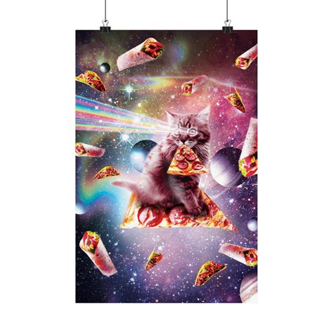 Space Pizza Cat Poster Random Galaxy Official Reviews On Judgeme