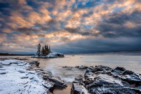 Lake Superior Winter Landscape Nature Photography Cloudy