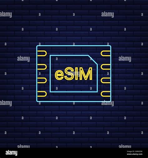 Esim Embedded Sim Card Icon Symbol Concept New Chip Mobile Cellular