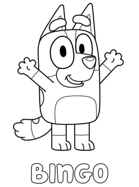 Bingo From Bluey Coloring Picture Abc For Kids Cute Coloring Pages