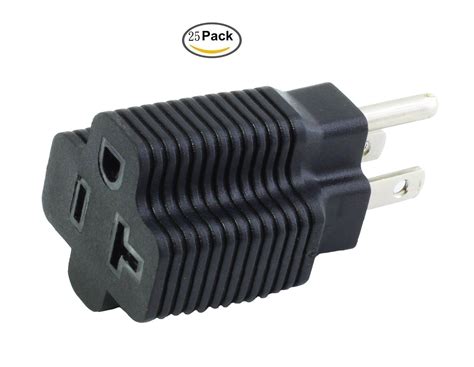 Ac Works 15 To 20amp 125volt T Blade Adapter 25pk Compact Adapter