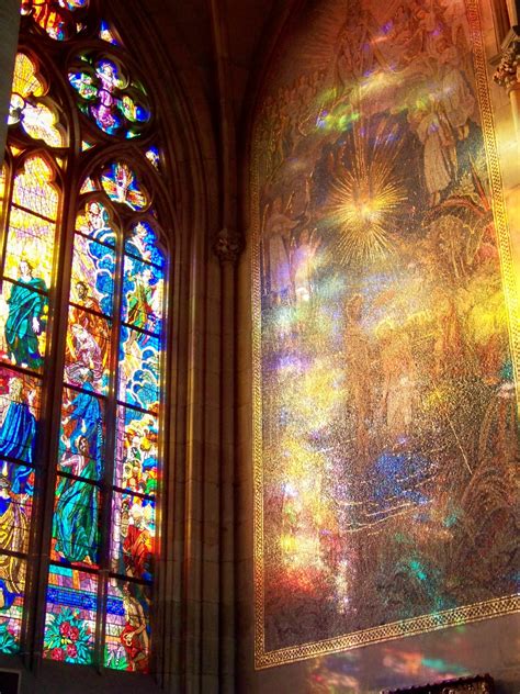 Light Reflecting Through A Stained Glass Window Glitz And Grandeur