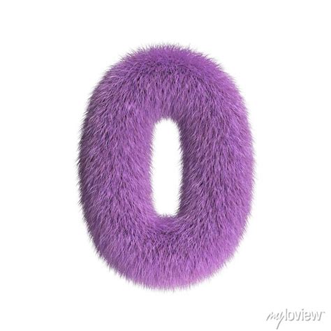 Hairy Font Furry Alphabet 3d Rendering Letter O • Wall Stickers Wool