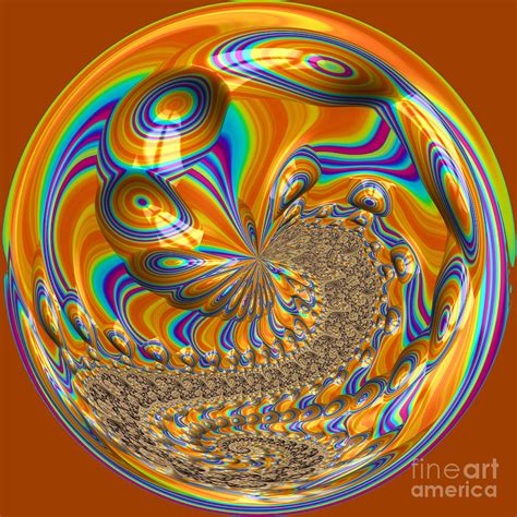 Orange And More Orb 12 Digital Art By Elisabeth Lucas Fine Art America